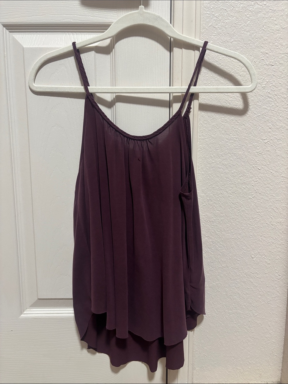 A&E Plum Layered Spaghetti Strap Tank Top
